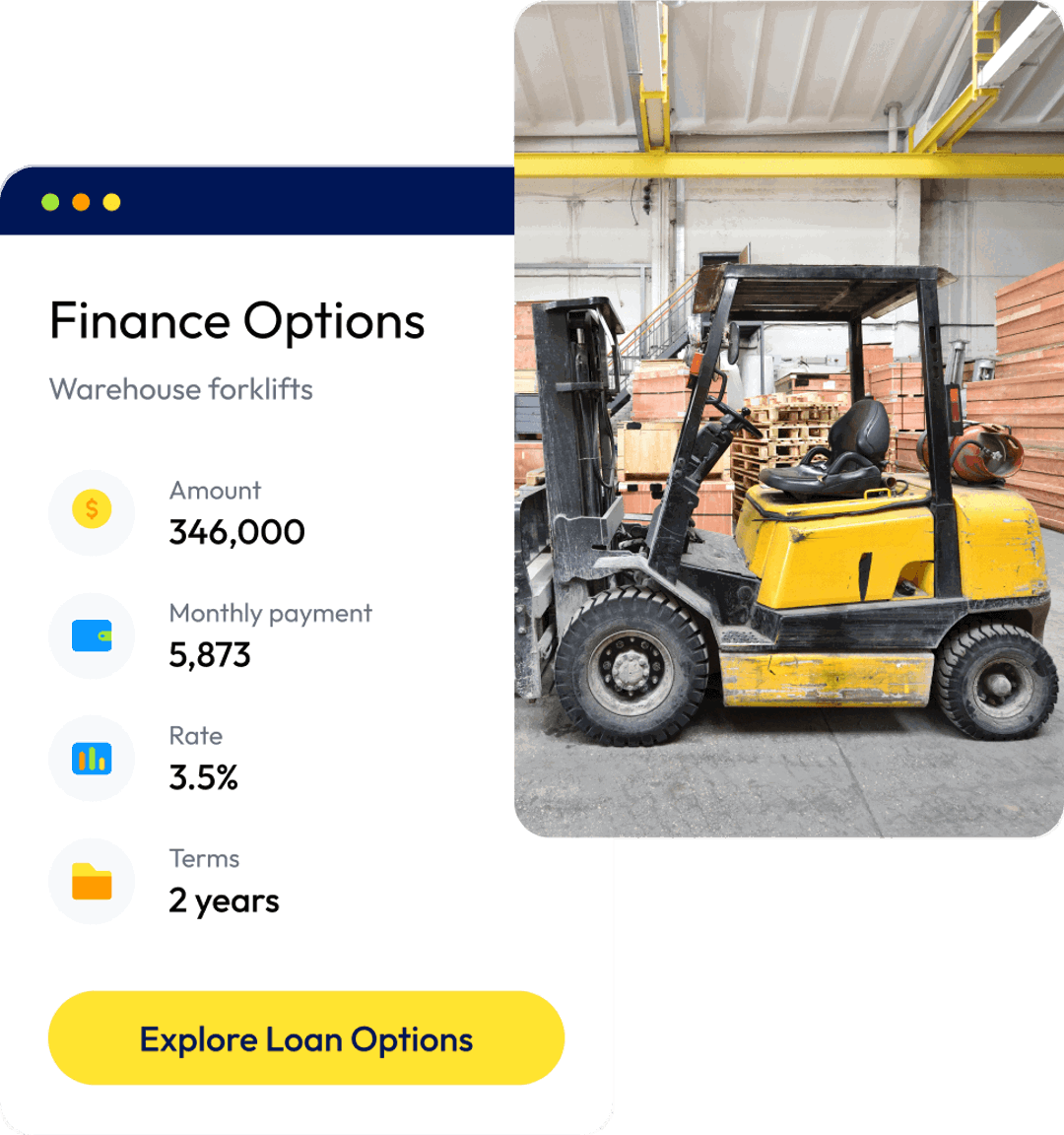 Can I apply for a  Forklift Loan?